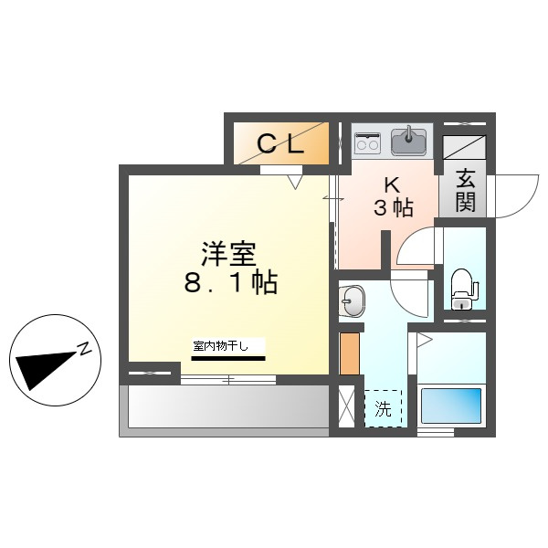ベイ　ブランシェ老松の間取り