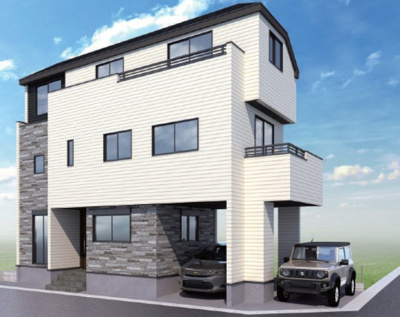 【外観パース】 | 千種区清住町1期　＜仲介手数料無料＞東山小・東星中　新築一戸建て | 外観パースです