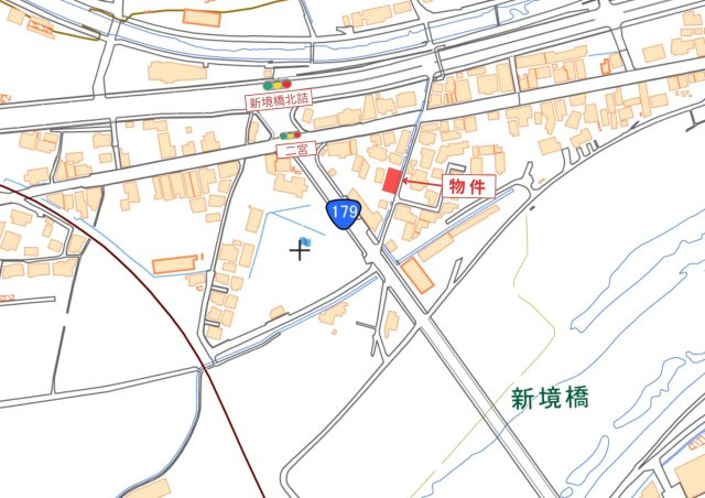 津山市小田中　売土地52.37坪の地図