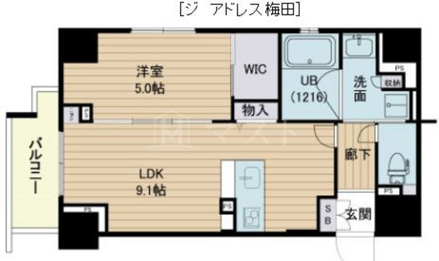 ジ　アドレス梅田の間取り
