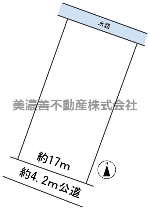 ５９５２５　羽島市上中町長間土地の区画図