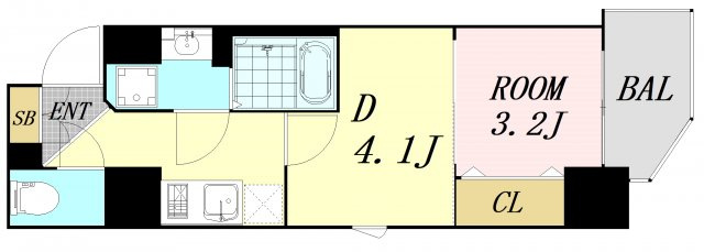 ArtizA新大阪D.C.　仲介手数料無料の間取り