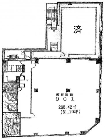 豊島区東池袋１丁目の店舗事務所の間取り