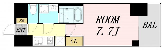 S-RESIDENCE江坂Lible　仲介手数料無料の間取り