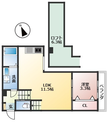 N51APARTMENT大垣Ⅱの間取り
