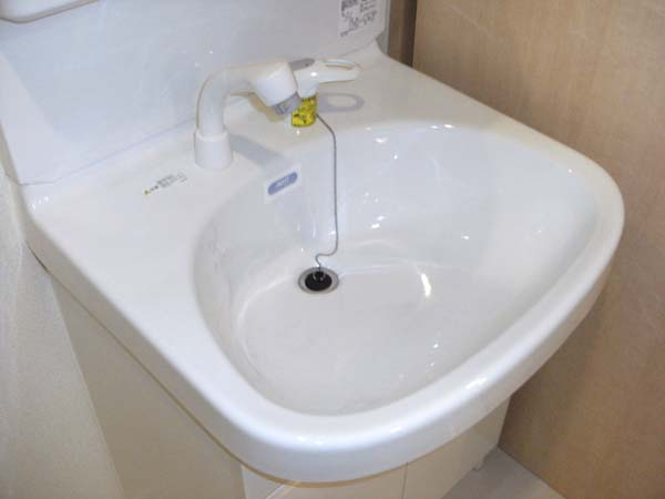 グリーンルーフの洗面所|広い洗面スペース