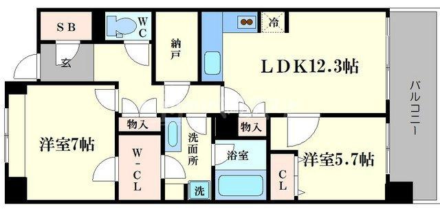 ロイヤルパークスなんばの間取り