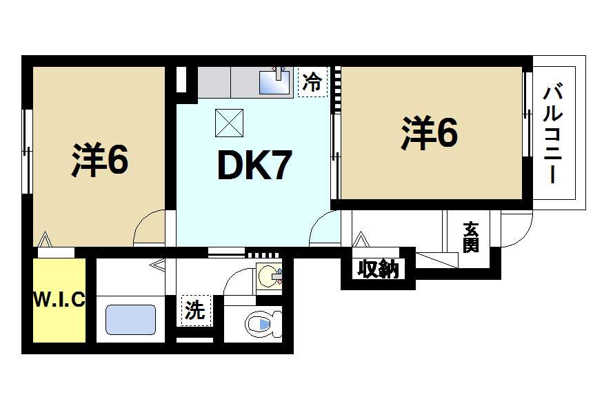 フレイズ　Ⅰの間取り|2DK