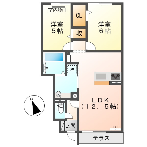 フェリスディア　Ａの間取り