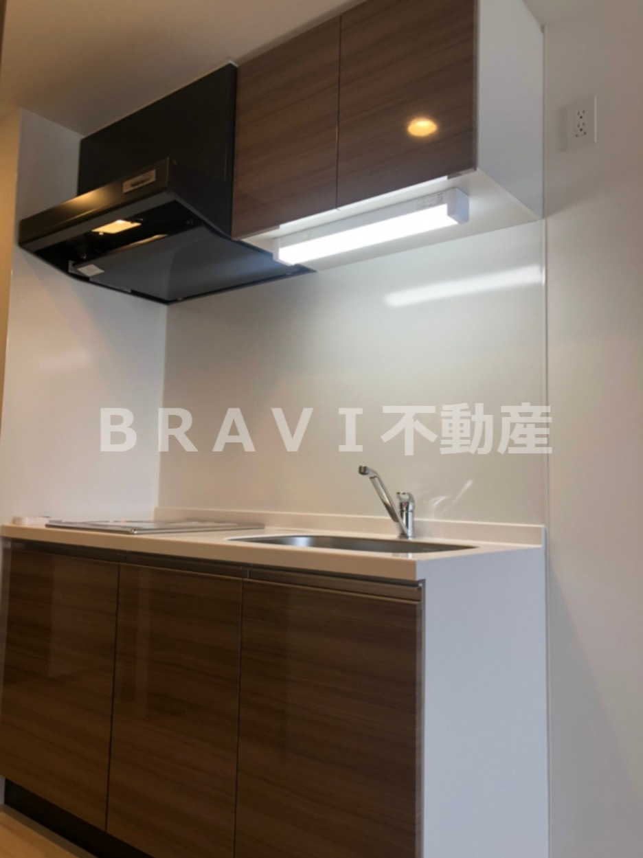 エル・セレーノ天満橋　BRAVI不動産のキッチン|【エル・セレーノ天満橋】コンパクトなキッチンで掃除もラクラク