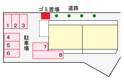 【駐車場】 | テラス　ハク