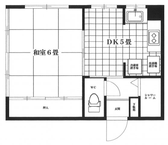 福寿ビルの間取り|1DK