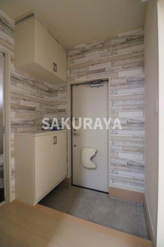 MCKハイツの玄関|2023年1月撮影。現況と異なることがございます。