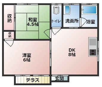 藤平屋貸家の間取り