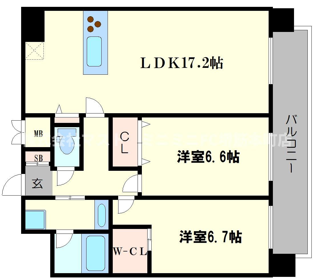 ララグランツ難波の間取り