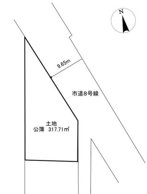 久喜市江面　売地の土地図|90坪超えの大きな土地♪