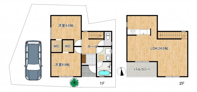 【間取り】 | 茅ヶ崎市中島　築浅戸建て