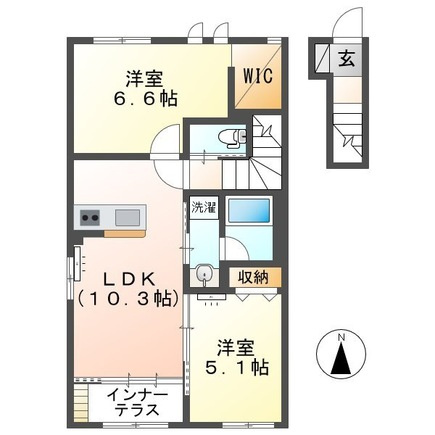 メゾンＭＩＲＡＩの間取り|間取図