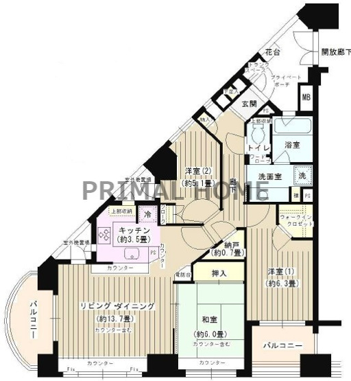 【間取り】 | パークホームズ東神奈川ステーションアリーナ