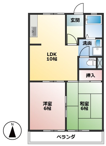 リバティはやの　Aの間取り