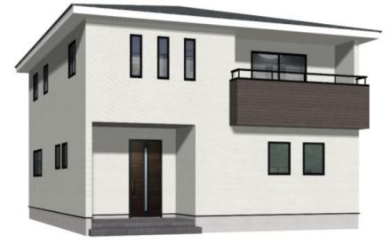 上里町金久保4期（全2棟）1号棟の外観パース|外観パースです