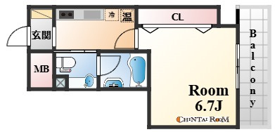 アロハ三宮の間取り
