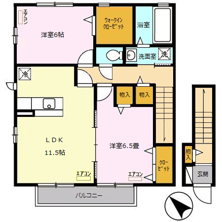 プランドール(川越)Bの間取り
