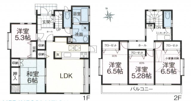 あきる野市菅生　中古戸建の間取り