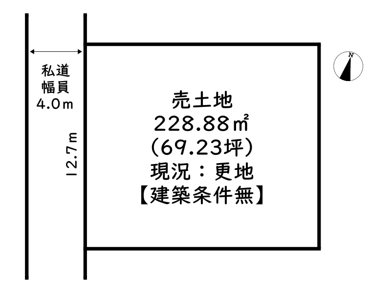 姫路市網干区新在家／売土地の土地図