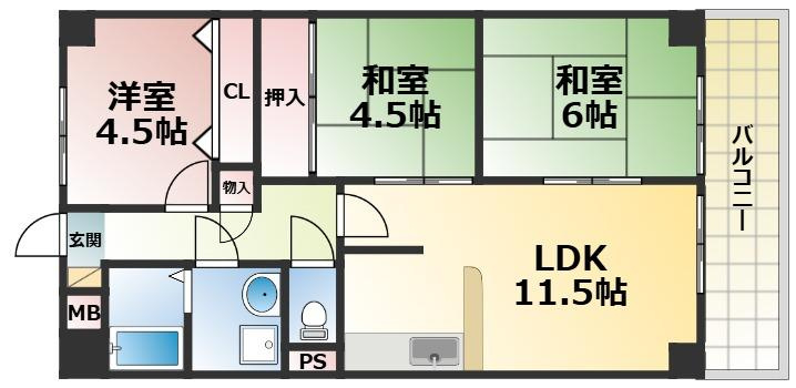 コンフォートヴィラ深江橋の間取り