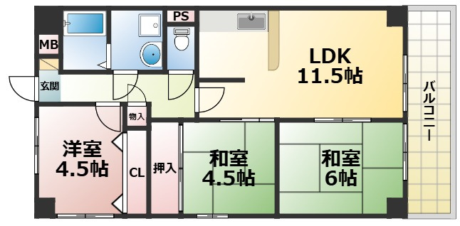 コンフォートヴィラ深江橋の間取り