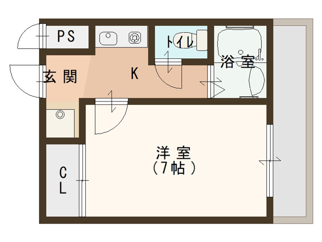 【間取り】 | メゾン花園北パート１