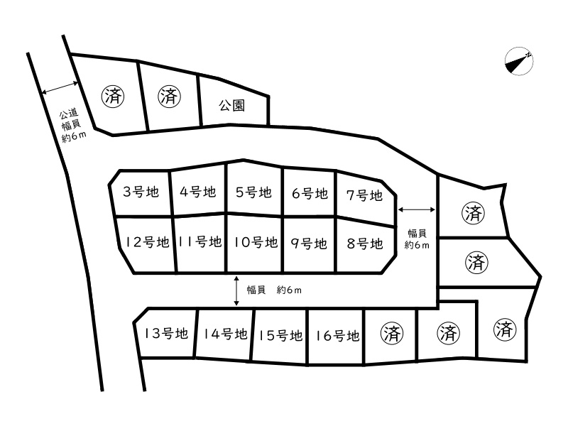 たつの市新宮町中野庄／21区画の区画図