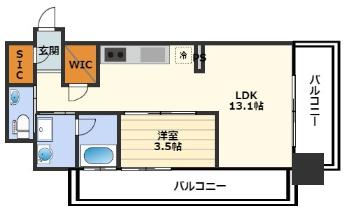 ベネチア天満橋の間取り