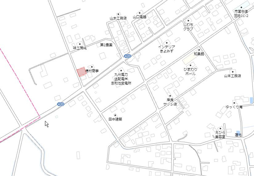 都城市上水流町の売地の土地図