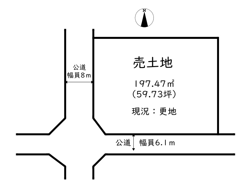 揖保郡太子町黒岡／売土地の土地図