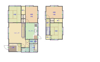 【間取り】 | 三春町２丁目貸家