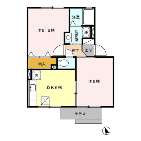 ジュネス相生Bの間取り