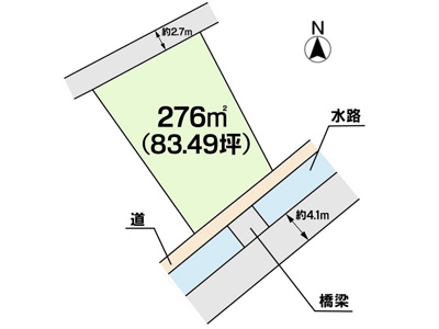 【区画図】 | 土地　玉島阿賀崎5丁目　83.49坪 | 区画図になります。