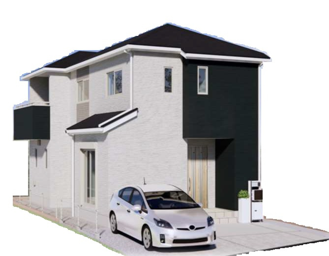 川越市的場　新築戸建の外観パース|建設中