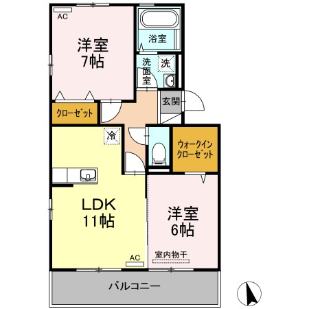 【間取り】 | ルミエール朝生田