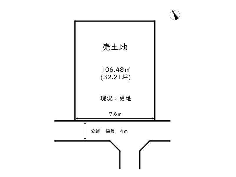 姫路市北平野／売土地の土地図