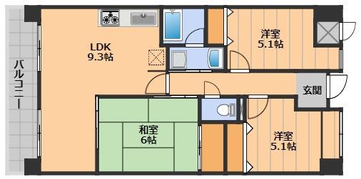 プランテーム吉田の間取り