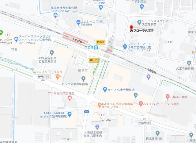 フローラ久宝寺の地図
