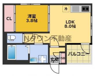 【間取り】 | ハーモニーテラス八代町Ⅱ | 間取りです。