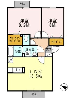 【間取り】 | ドミール旭A棟