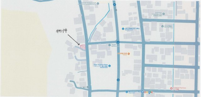 津山市小原　売土地64坪の地図