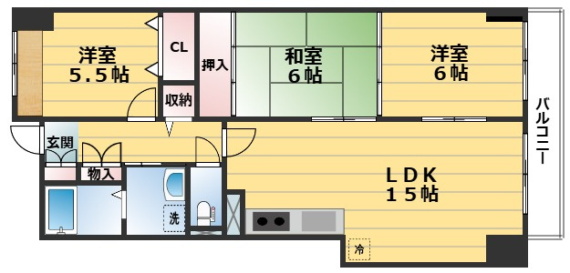 パレスコート・二条の間取り
