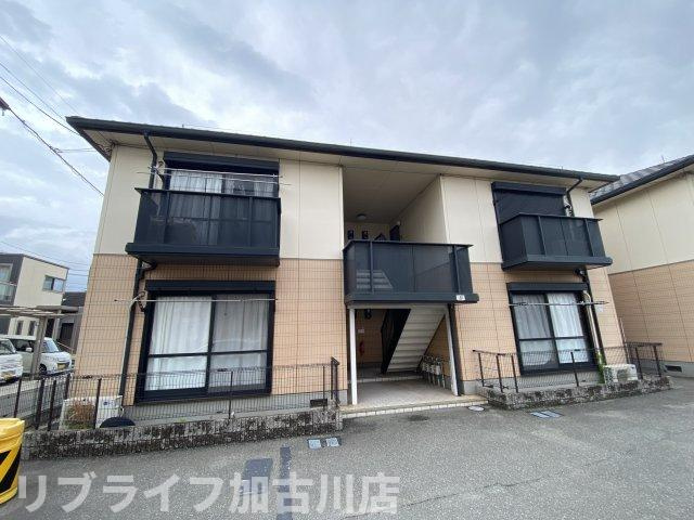 加古川市尾上町口里のアパートの外観
