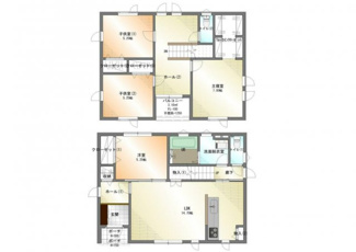 【間取り】 | 新築建売　盛岡市南仙北 | １階の和室は洋室に変更となりました。